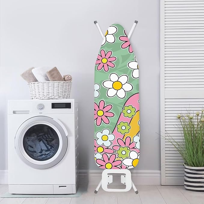 Daisy Stripe Ironing Board Cover Resist Scorching Table Top Ironing Board Cover - Image 4