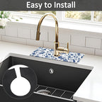 15" X 5.5" Kitchen Sink Splash Guard Faucet Mat Floral Super Absorbent Fast - Image 5