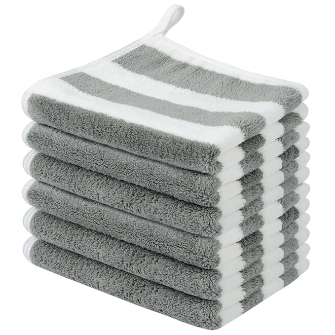 SINLAND Microfiber Facial Cloths Fast Drying Washcloth 12inch x 12inch by SINLAND