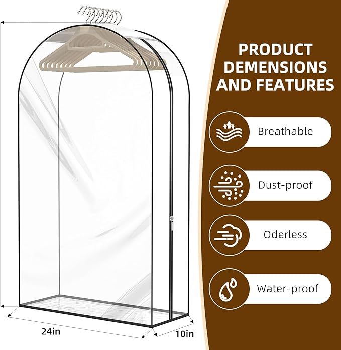 Upgraded Thickened Clear Garment Bags - Image 4