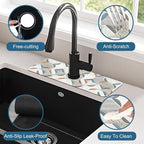 Ceramic Wall Tiles Sink Splash Guard Faucet Mat Moroccan Graphics Super - Image 4