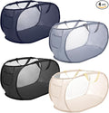 4 Pack Pop-Up Mesh Laundry Basket, Four Colors Pop Up Mesh Hamper, Open by Unknown