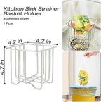 Kitchen Sink Strainer with Sink Basket Holder and 200 Strainer Net Bags - Image 2