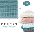6 Pack Waffle Weave Dish Cloths, 13x13 Inch 100% Cotton Kitchen Towels - Image 3