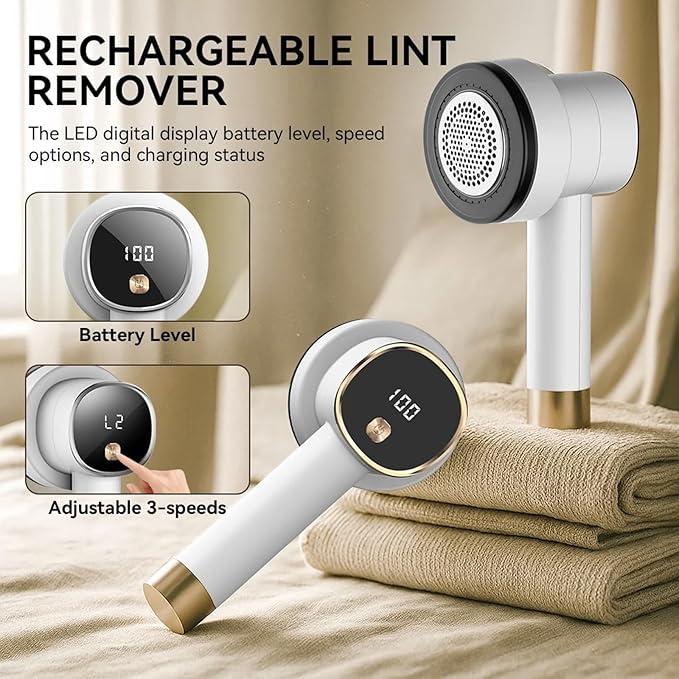 Rechargeable Fabric Shaver for Clothes: 6-Leaf Blades & 3 Speeds to Remove - Image 4