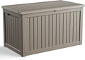 280 Gallon Outdoor Storage Box, Large Resin Deck Box for Patio Cushions, Garden Tools, Pool Accessories, Waterproof and Lockable Design, Storage Bench for Backyard & Deck(Gray) by Unknown