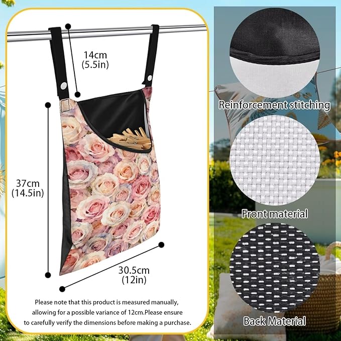 Clothes Pin Hanging Bag with Hanging Rope - Image 6