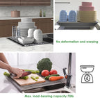 Tomorotec Roll Up Dish Drying Rack Over The Sink Grey Large Dish Drying Rack - Image 4