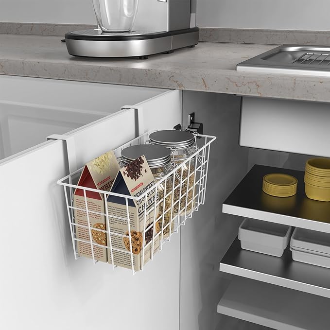 MaraFansie Basket with Hook, Grid Storage Basket, Over the Cabinet Door - Image 4
