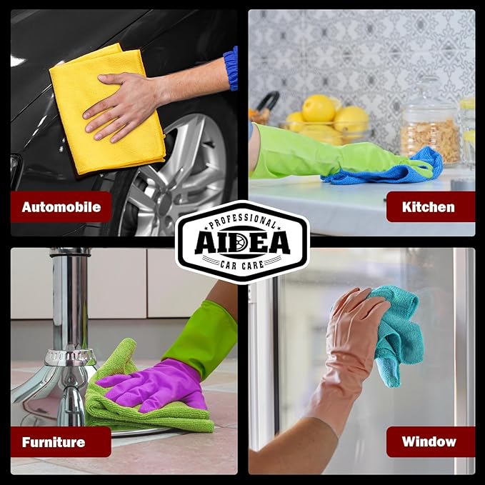 AIDEA Microfiber Cleaning Cloth 10PK, Micro Fiber Cloth - Image 5