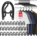 40 Pcs Travel Hangers Portable Foldable Travel Hanger Organizer, Plastic Cruise by Besslly