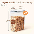 ComSaf Cereal Storage Containers Set – Airtight Food Storage - Image 3