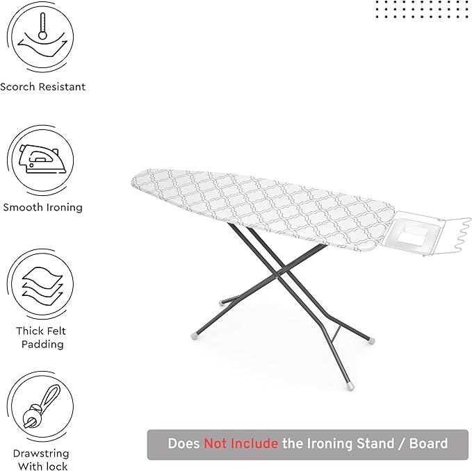 Encasa XO Ironing Board Cover and Pad 42"x14" - Image 3