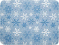 Winter Dish Drying Mat for Kitchen Counter 18x24 Blue White Snowflake Holiday by Aytipun