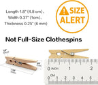 LWR CRAFTS Wooden Small Clothespins 1-7/8" 4.8cm 50 Pieces Per Pack - Image 8