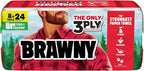 Brawny Tear-A-Square 3-Ply Paper Towels, 8 Triple Rolls = 24 Regular Rolls by Brawny%C2%AE