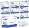 JMU Sterile Cotton Tipped Applicators, 2000 Sterile Cotton Swabs Wood Shaft by JMU