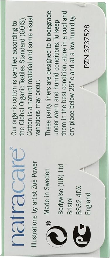 Natracare Organic Cotton Ultra Thin Panty Liners, Made - Image 7