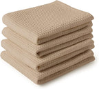 Encasa XO Kitchen Dish Towels Set | Beige | Waffle Weave and Flat Hand Tea by EncasaXO