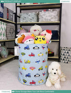FANKANG Storage Basket, Nursery Hamper Canvas Laundry Basket Foldable - Image 4