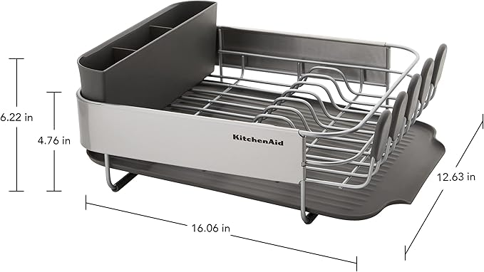 KitchenAid Compact, Space Saving Rust Resistant Dish Rack, - Image 5
