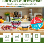 Skroam 5-Packs 36OZ Glass Food Storage Containers - Image 5
