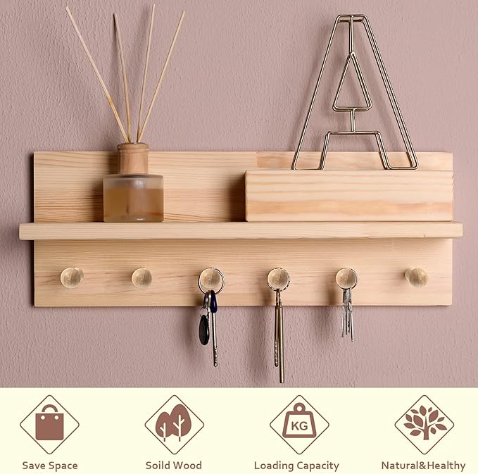 50 Pcs Mini Shaker Pegs Wooden Hooks Wall Mounted, Smooth Texture Wood Pegs - Image 3