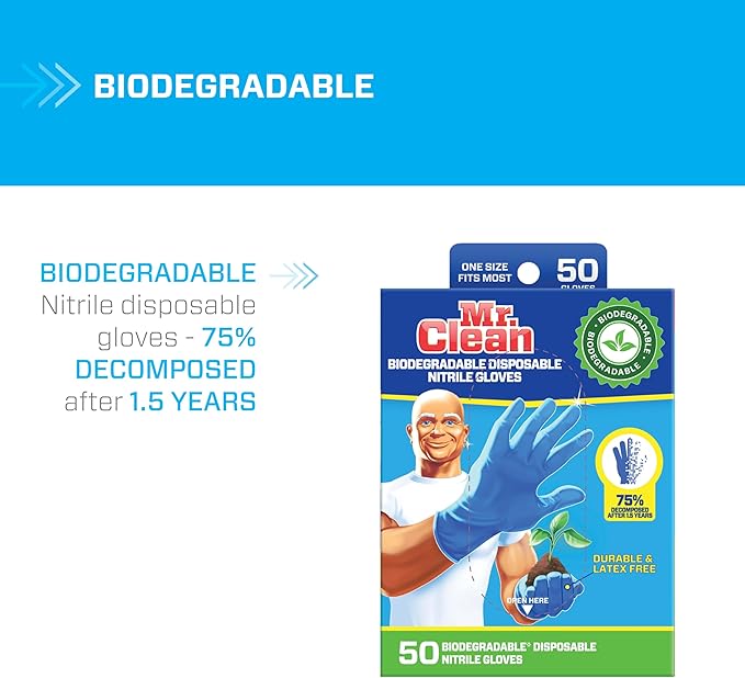 Mr Clean Bio-Nitrile Disposable Gloves 200 Count - Image 3