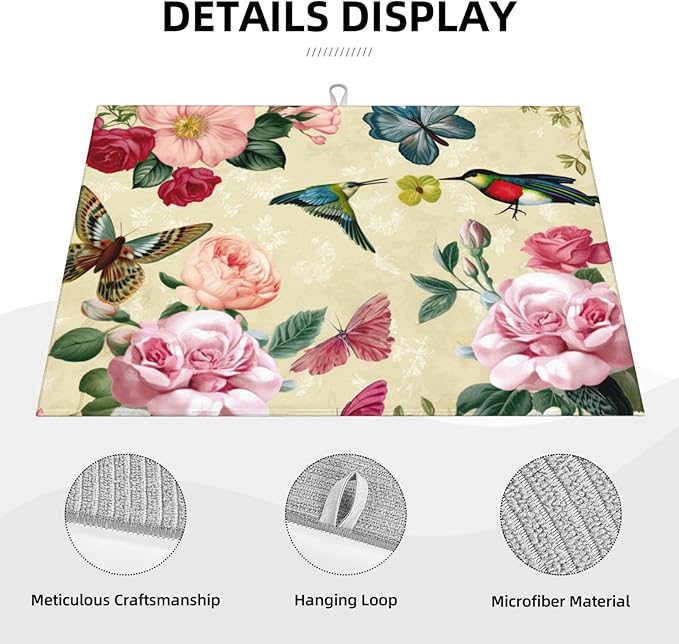 Large Dish Drying Mats For Kitchen Counter Microfiber Kitchen Drying Mat XL - Image 3
