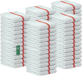 Bar Mop Red Stripe 10 lbs 16x19 Pack of 60, 100% Cotton Double Stitched Route by TOALLA