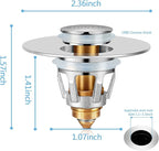 2Pcs Bathroom Sink Stoppers ，Pop Up Drain Stopper - Image 2