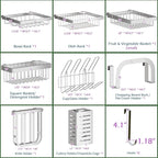 PUSDON Over Sink Dish Drying Rack Stainless Steel, Adjustable Large Dish Drainer - Image 7