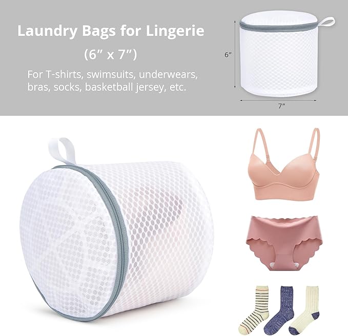 3 Pack Mesh Laundry Bags for Delicates, Mesh Bra Bags - Image 5