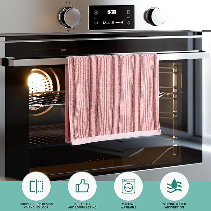 SALAS Kitchen Dish Towels for Drying Dishes, Large Cotton Kitchen Towels - Image 6