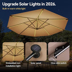 Aoxun 11 FT Cantilever Umbrella with Base Included, Patio Large Aluminum Offset Umbrella Windproof with 360°Rotation, Heavy Duty Frame for Outdoor, Pool, Deck and Garden - Image 3
