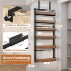 6-Tier Over The Door Pantry Organizer, Heavy-Duty Metal Wall Mount or Hanging - Image 2