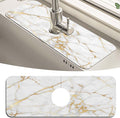 MCALK Marble White Kitchen Sink Faucet Mat Splash Guard, Absorbent Quick-Dry by MCALK