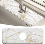 MCALK Marble White Kitchen Sink Faucet Mat Splash Guard, Absorbent Quick-Dry by MCALK
