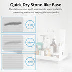 Quick Dry Electric Toothbrush Holder 4 Slots Metal Bathroom Counter Organizer - Image 2