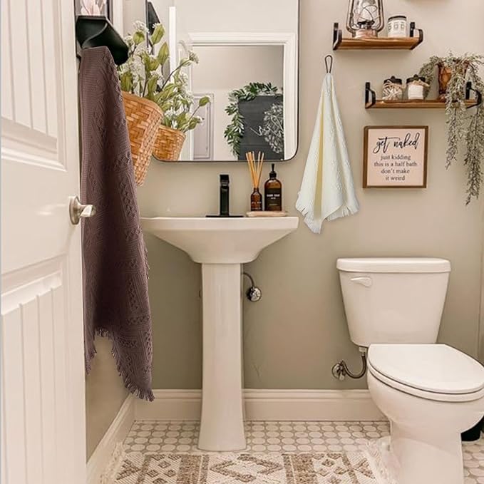 Luxury Decorative Hand Towels Bathroom: 2 Packs 14X30 100% Cotton Turkish - Image 3