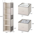 YOUDENOVA Hanging Closet Organizer, 5 Tier Hanging Closet Shelves - Image 3