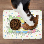 Easter Bunny Dish Drying Mat for Kitchen Counter Cute Rabbit Colorful Polka - Image 9