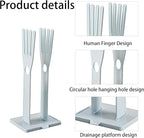 Kitchen Glove Holder Stand Dryer Rack Reusable Plastic Mitten Drying Organizer - Image 3