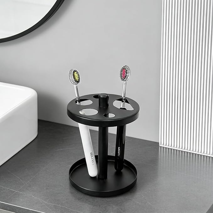 Black Metal Toothbrush Holder Stand - Image 7
