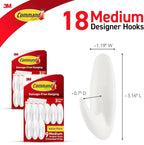 Command Medium Designer Hooks, Damage Free Hanging Wall Hooks - Image 2