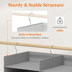 Lifewit Dual-Row Shelf Hanging Closet Organizer and Storage, Clothes Shelves - Image 3