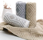 Pidada Hand Towels Set of 2 Diamond Pattern 100% Cotton Absorbent Soft - Image 5