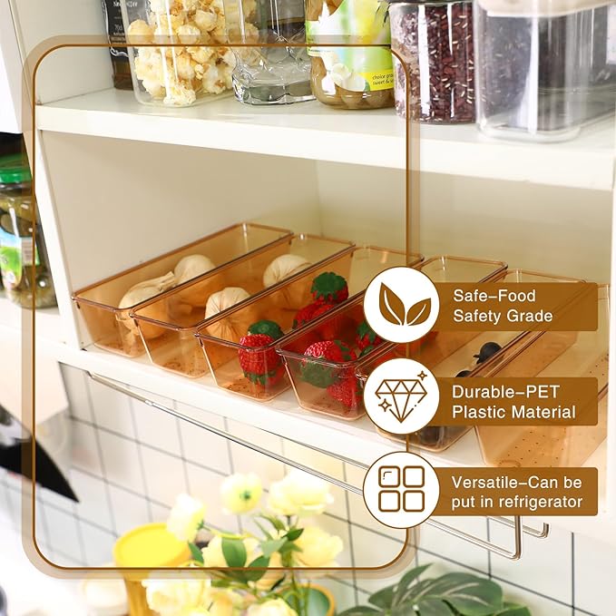 Maitys 12 Pcs Clear Drawer Organizer 9 x 3 x 2 Inches Plastic Rectangle Trays - Image 4
