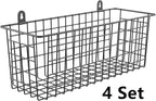 MaraFansie Extra Large Hanging Wall Basket 4-Pack Wall Mounted Wire Basket - Image 7