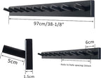 WEBI Coat Rack Wall Mounted, 10 Hooks, Bamboo Peg Rail Hat Rack - Image 4